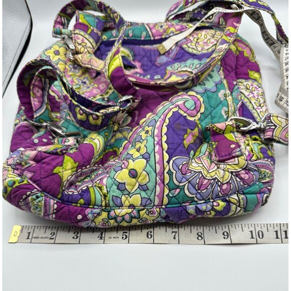 Vera Bradley Purple Paisley Convertible Backpack Purse With Adjustable Straps Zi - Picture 3 of 9